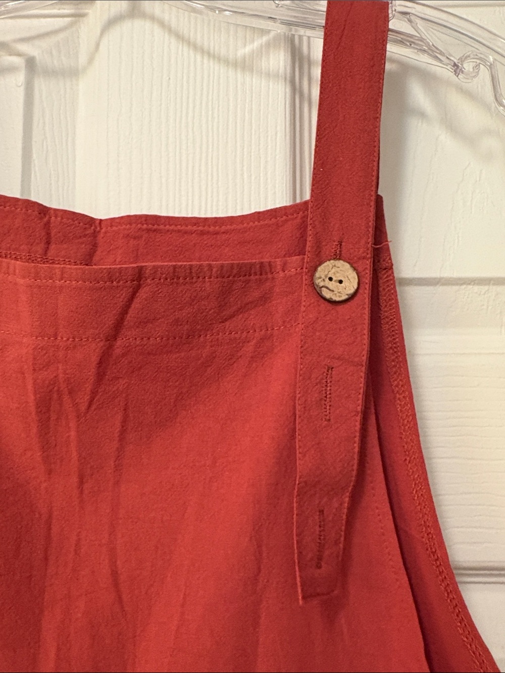 Rust Red Relaxed Overalls - Picture 4 of 6